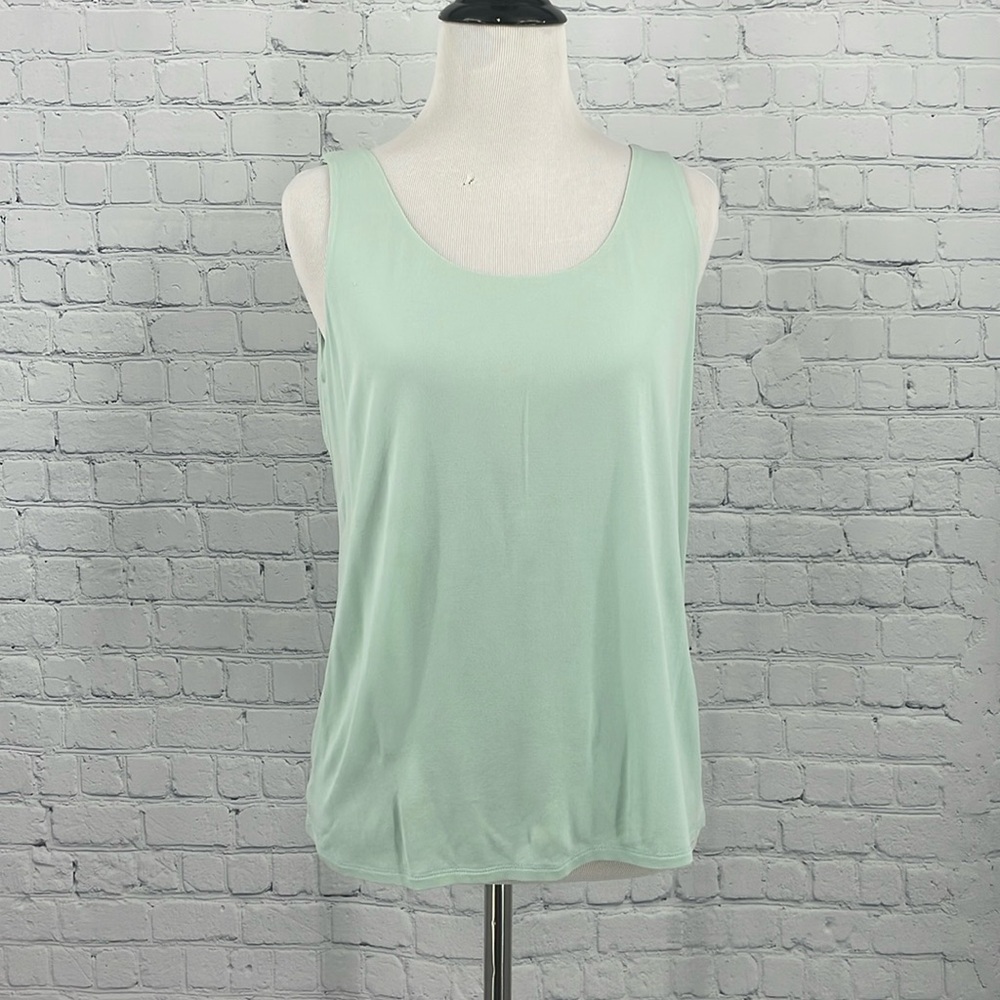 Seafoam Green 100% Silk Tank Top Basic Capsule Wardrobe Simple Easy